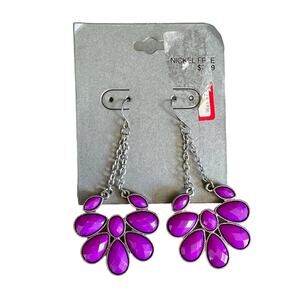 2012 Target bright purple dangle statement earrings